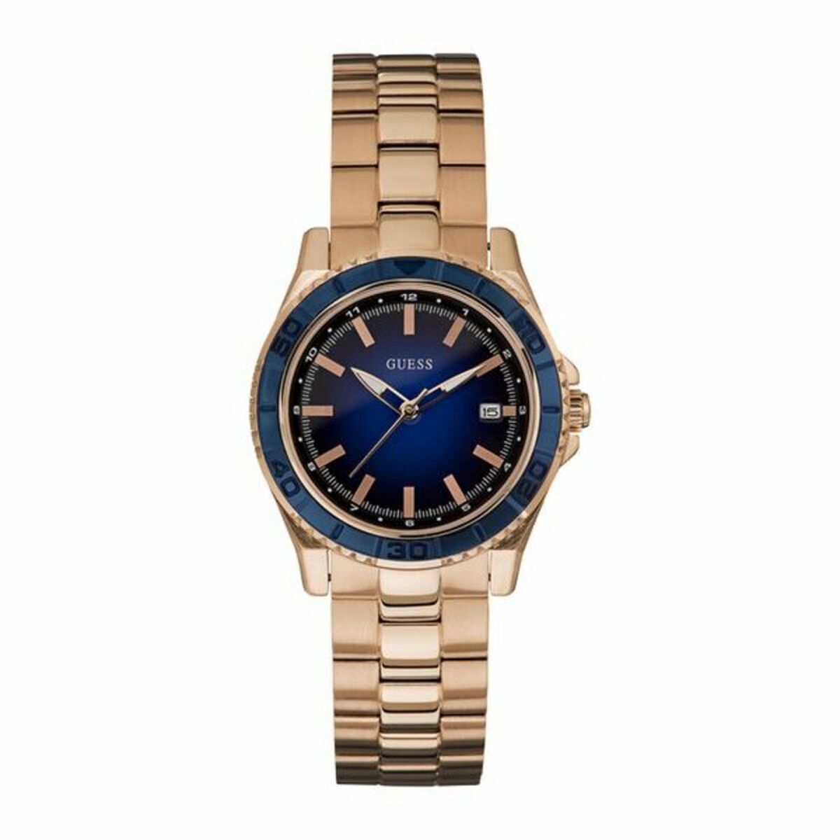 Image de Montre Femme Guess W0469L2 (Ø 36 mm), disponible chez Rue des Bijoux, parfaite pour un look élégant et sophistiqué.