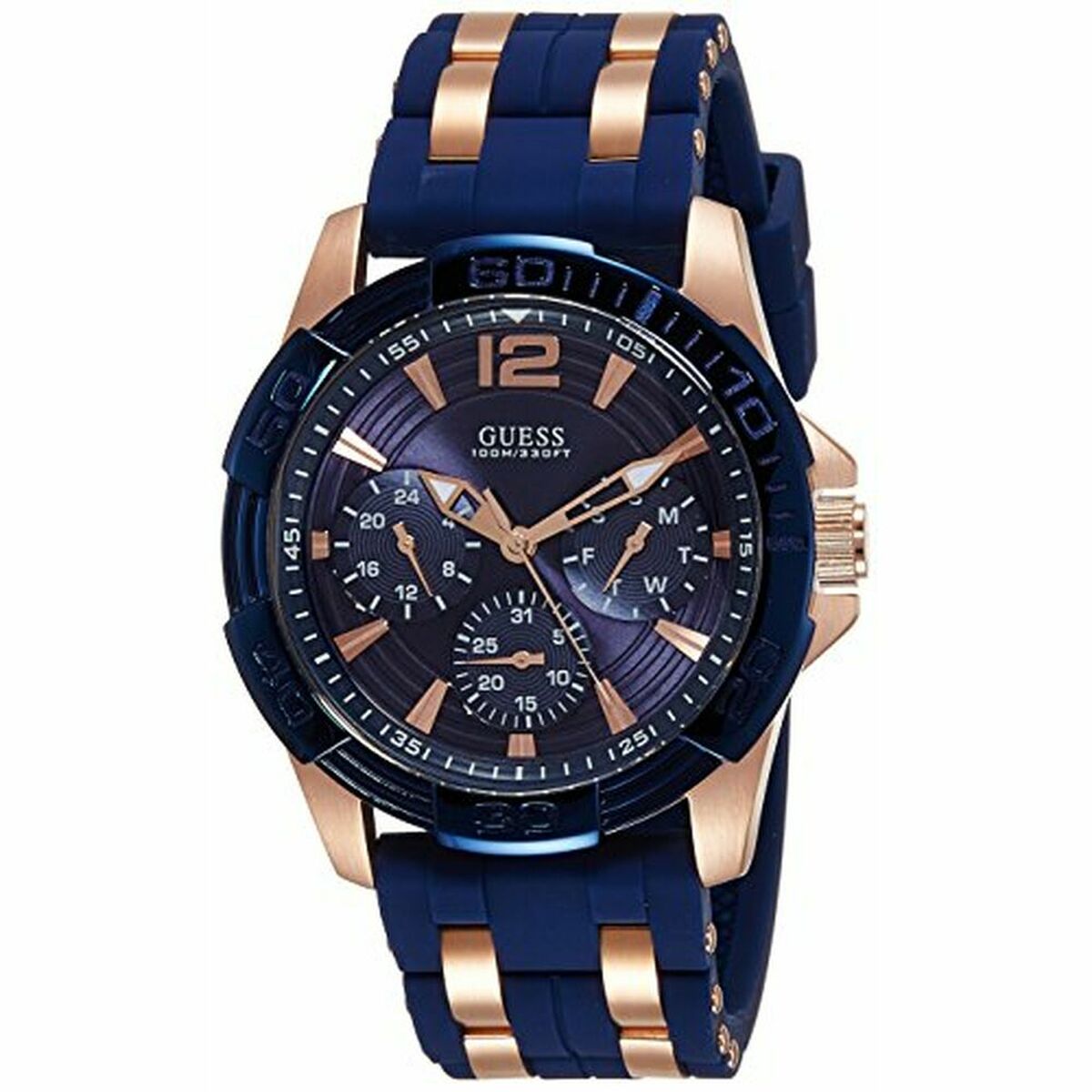 Image de Montre Homme Guess W0366G4, disponible chez Rue des Bijoux, parfaite pour un look élégant et sophistiqué.