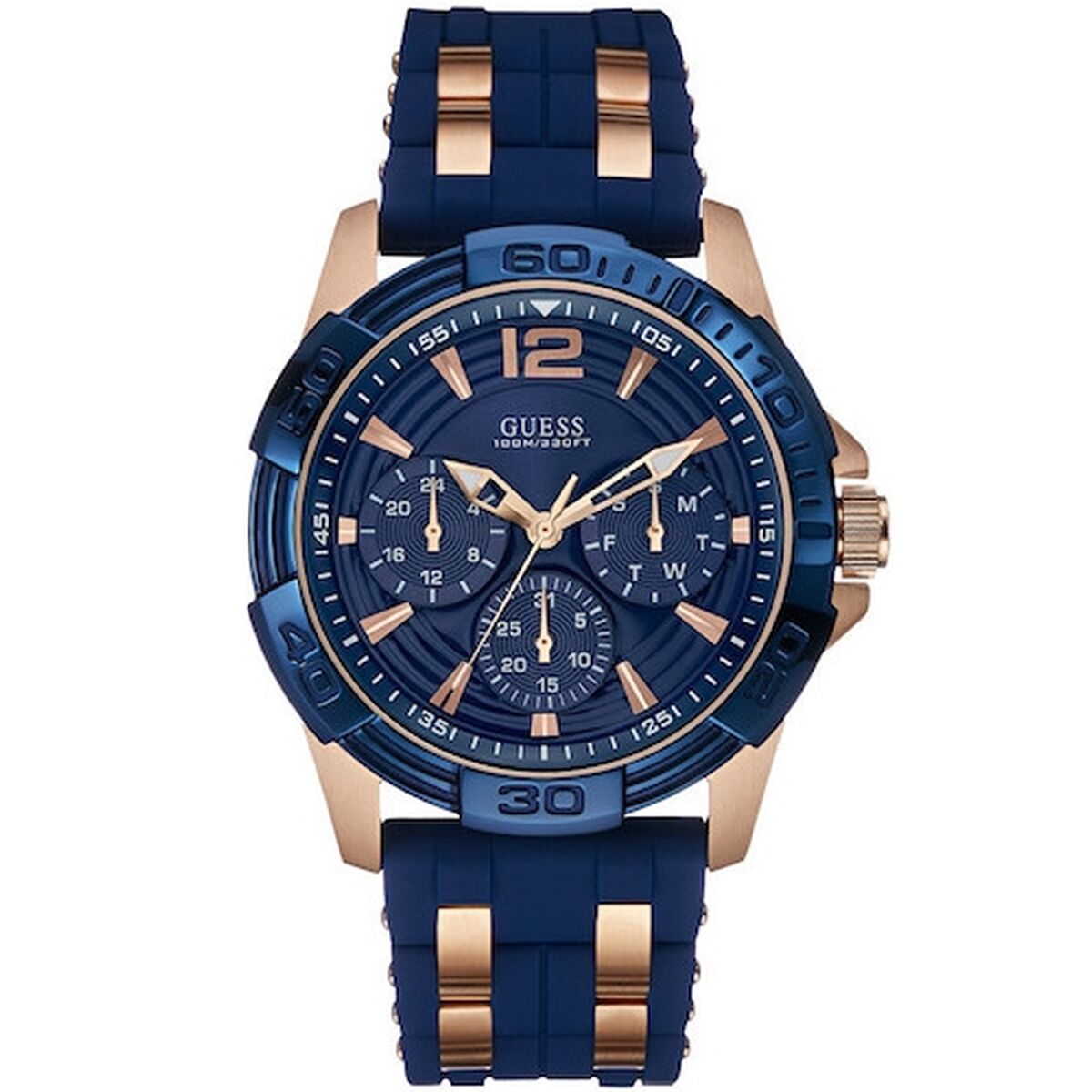 Image de Montre Homme Guess W0366G4, disponible chez Rue des Bijoux, parfaite pour un look élégant et sophistiqué.