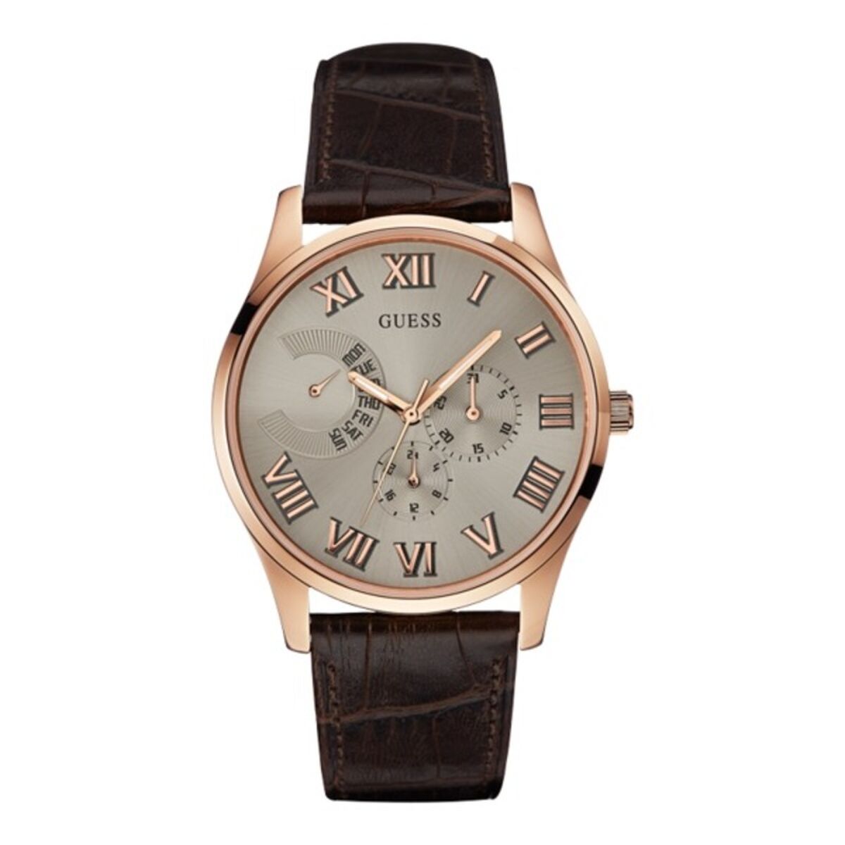 Image de Montre Homme Guess W0608G1 (Ø 42 mm), disponible chez Rue des Bijoux, parfaite pour un look élégant et sophistiqué.