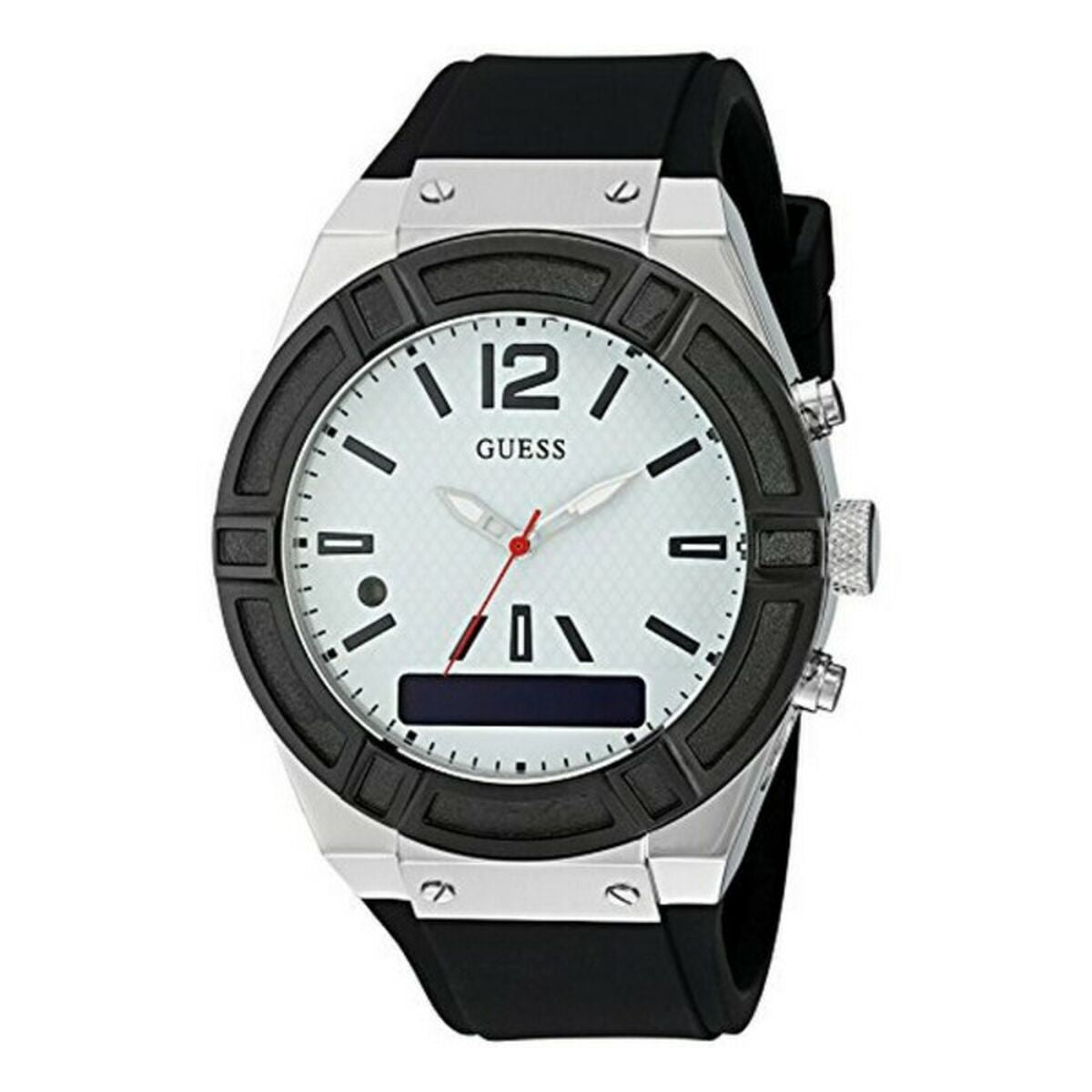 Image de Montre Homme Guess C0001G4 (Ø 45 mm), disponible chez Rue des Bijoux, parfaite pour un look élégant et sophistiqué.