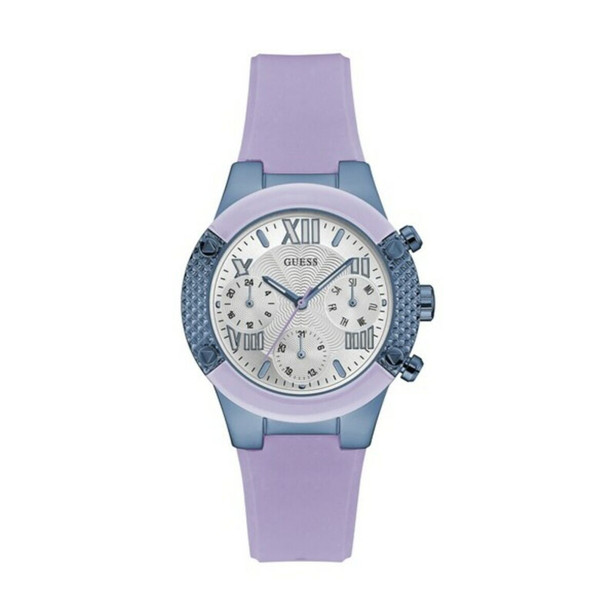 Image de Montre Femme Guess W0958L2 (Ø 38 mm), disponible chez Rue des Bijoux, parfaite pour un look élégant et sophistiqué.