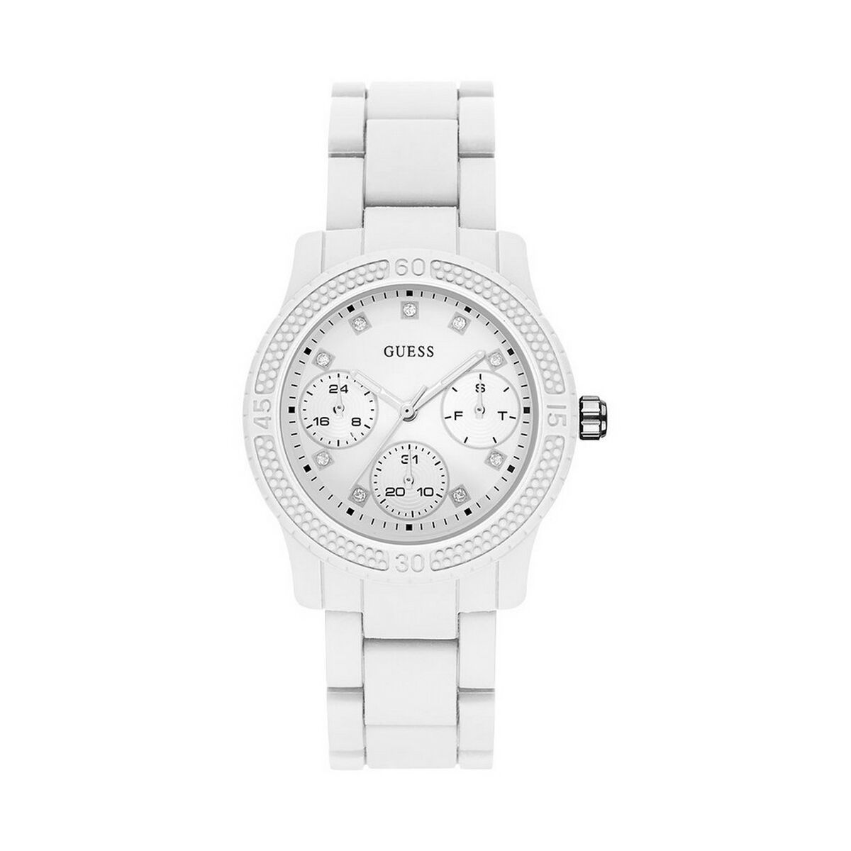 Image de Montre Unisexe Guess W0944L1 (Ø 38 mm), disponible chez Rue des Bijoux, parfaite pour un look élégant et sophistiqué.