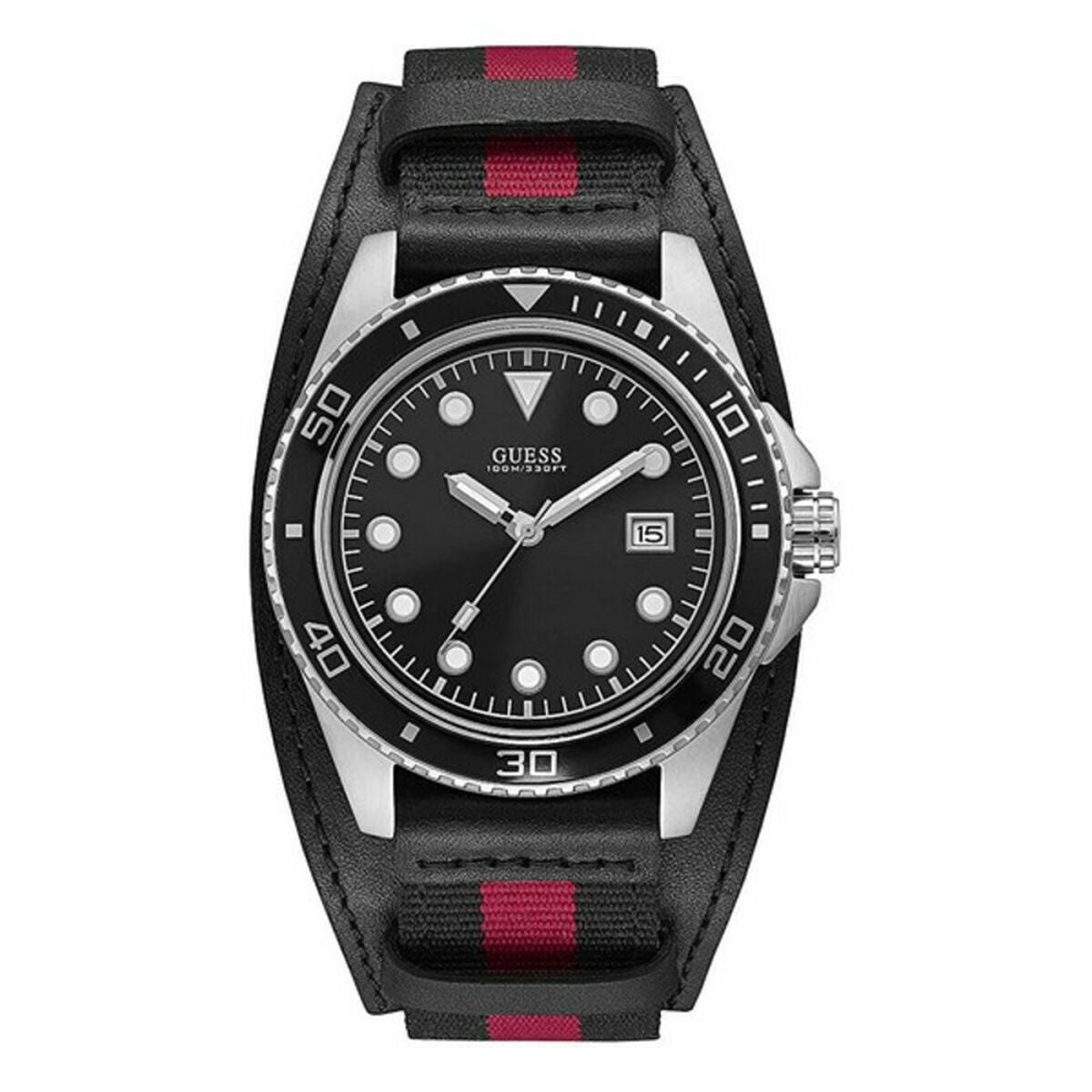 Image de Montre Homme Guess W1051G1 (Ø 44 mm), disponible chez Rue des Bijoux, parfaite pour un look élégant et sophistiqué.