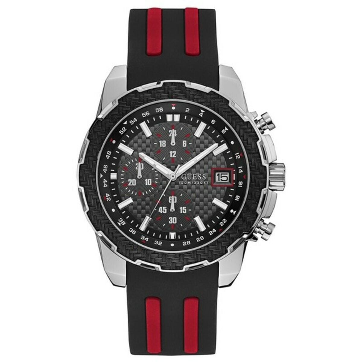 Image de Montre Homme Guess W1047G1 (Ø 46 mm), disponible chez Rue des Bijoux, parfaite pour un look élégant et sophistiqué.