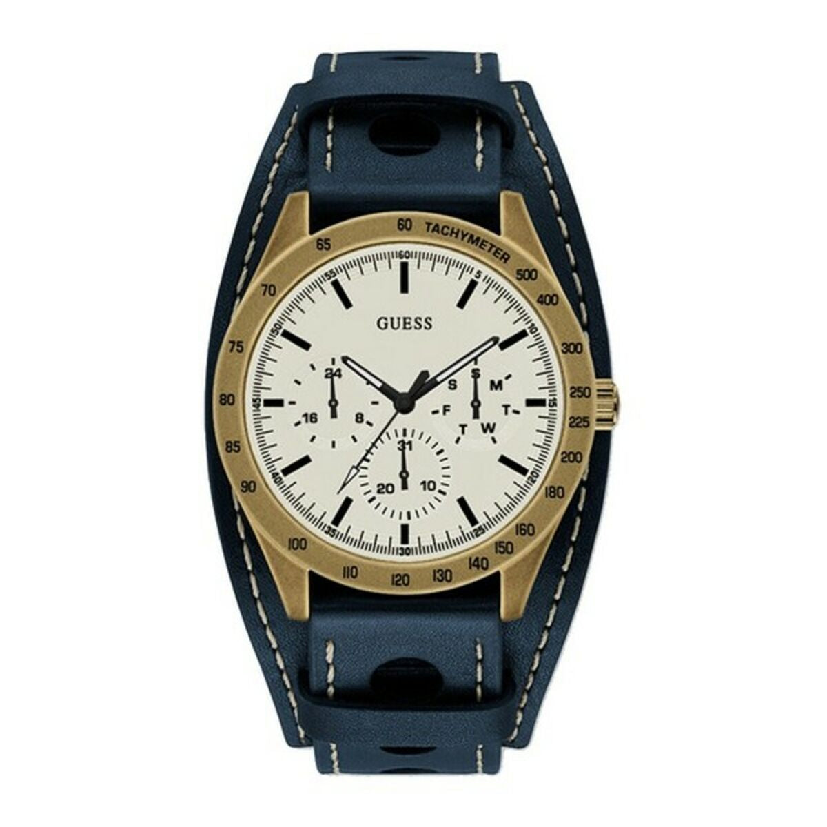 Image de Montre Homme Guess W1100G2 (Ø 44 mm), disponible chez Rue des Bijoux, parfaite pour un look élégant et sophistiqué.