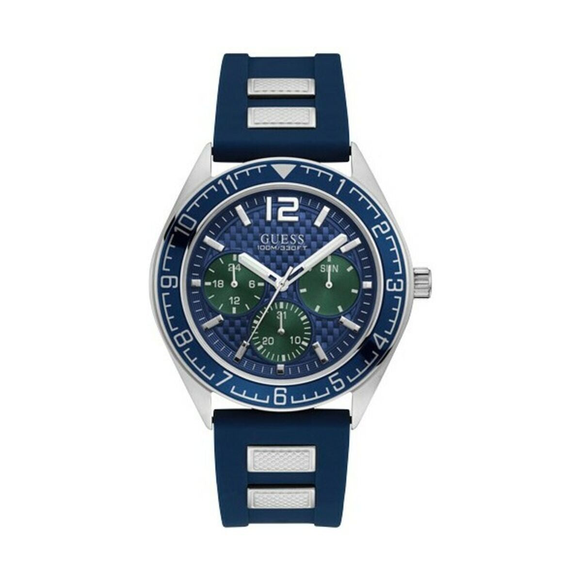 Image de Montre Homme Guess W1167G1 (Ø 46 mm), disponible chez Rue des Bijoux, parfaite pour un look élégant et sophistiqué.