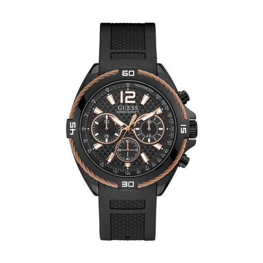 Image de Montre Homme Guess W1168G3, disponible chez Rue des Bijoux, parfaite pour un look élégant et sophistiqué.