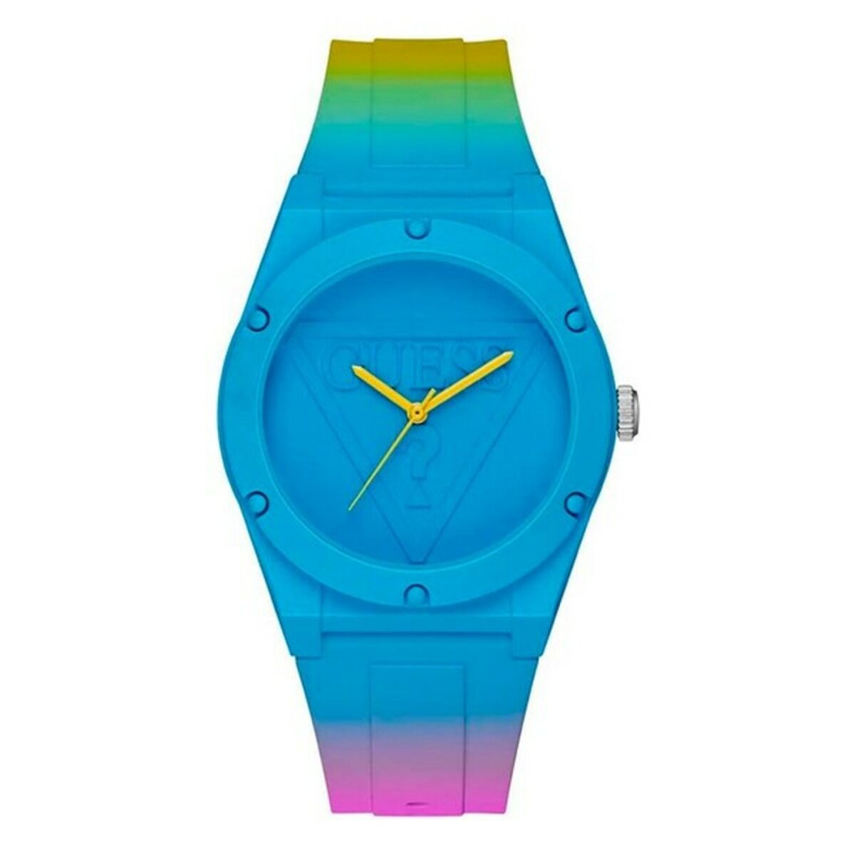 Image de Montre Unisexe Guess W0979L28 (Ø 41 mm), disponible chez Rue des Bijoux, parfaite pour un look élégant et sophistiqué.