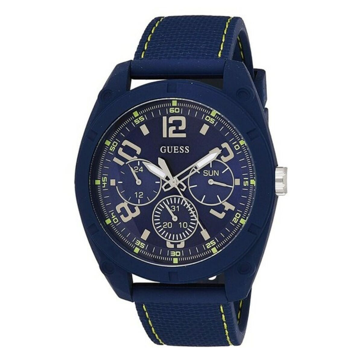 Image de Montre Homme Guess W1256G3 (Ø 46 mm), disponible chez Rue des Bijoux, parfaite pour un look élégant et sophistiqué.