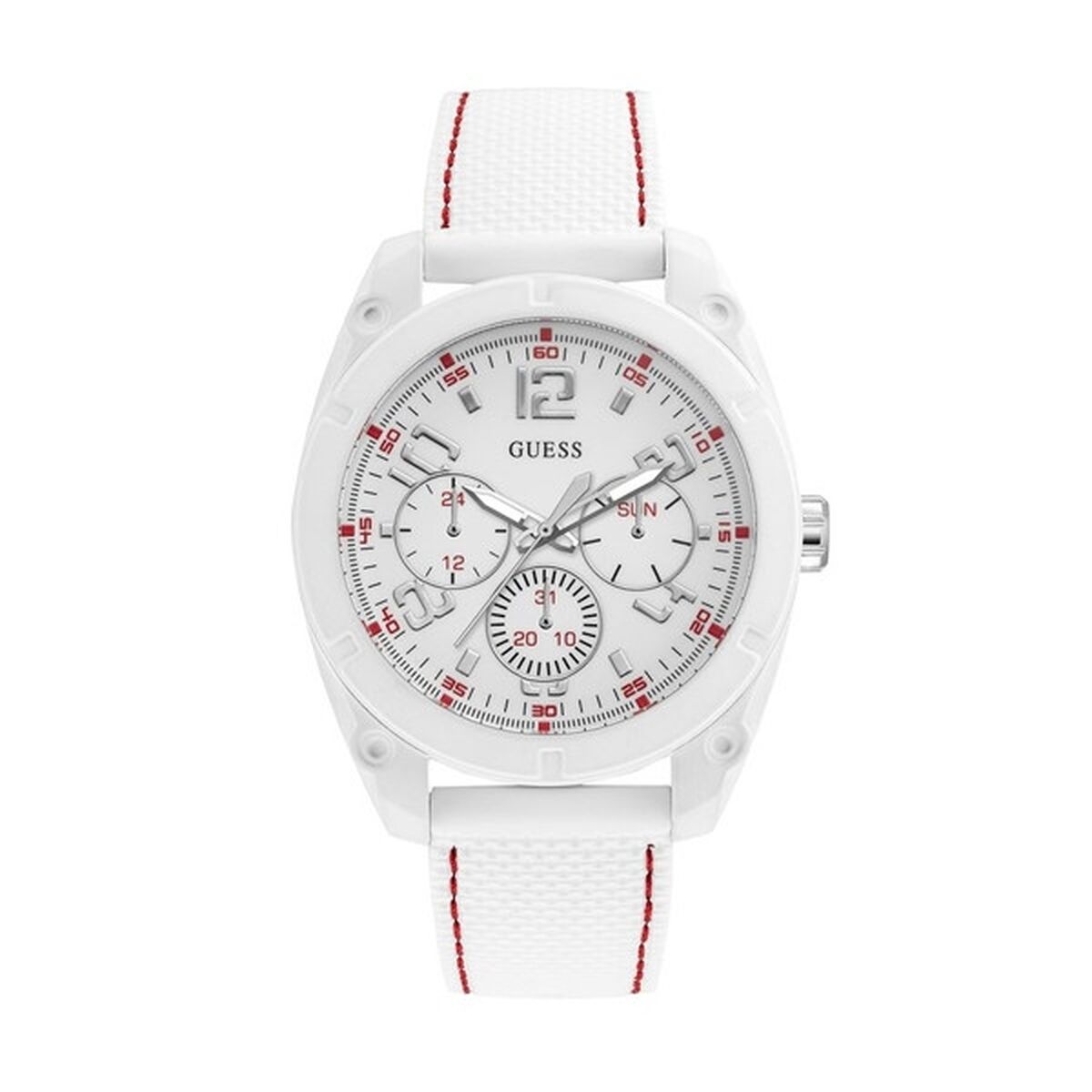 Image de Montre Homme Guess W1256G2 Ø 46 mm, disponible chez Rue des Bijoux, parfaite pour un look élégant et sophistiqué.