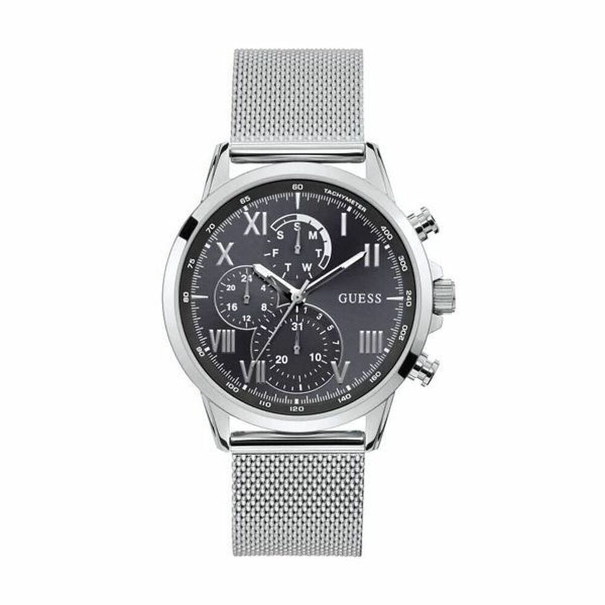 Image de Montre Homme Guess W1310G1 Gris Argenté, disponible chez Rue des Bijoux, parfaite pour un look élégant et sophistiqué.