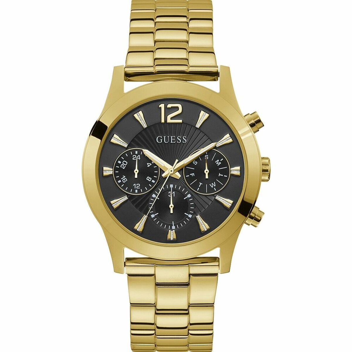 Image de Montre Femme Guess W1295L2, disponible chez Rue des Bijoux, parfaite pour un look élégant et sophistiqué.