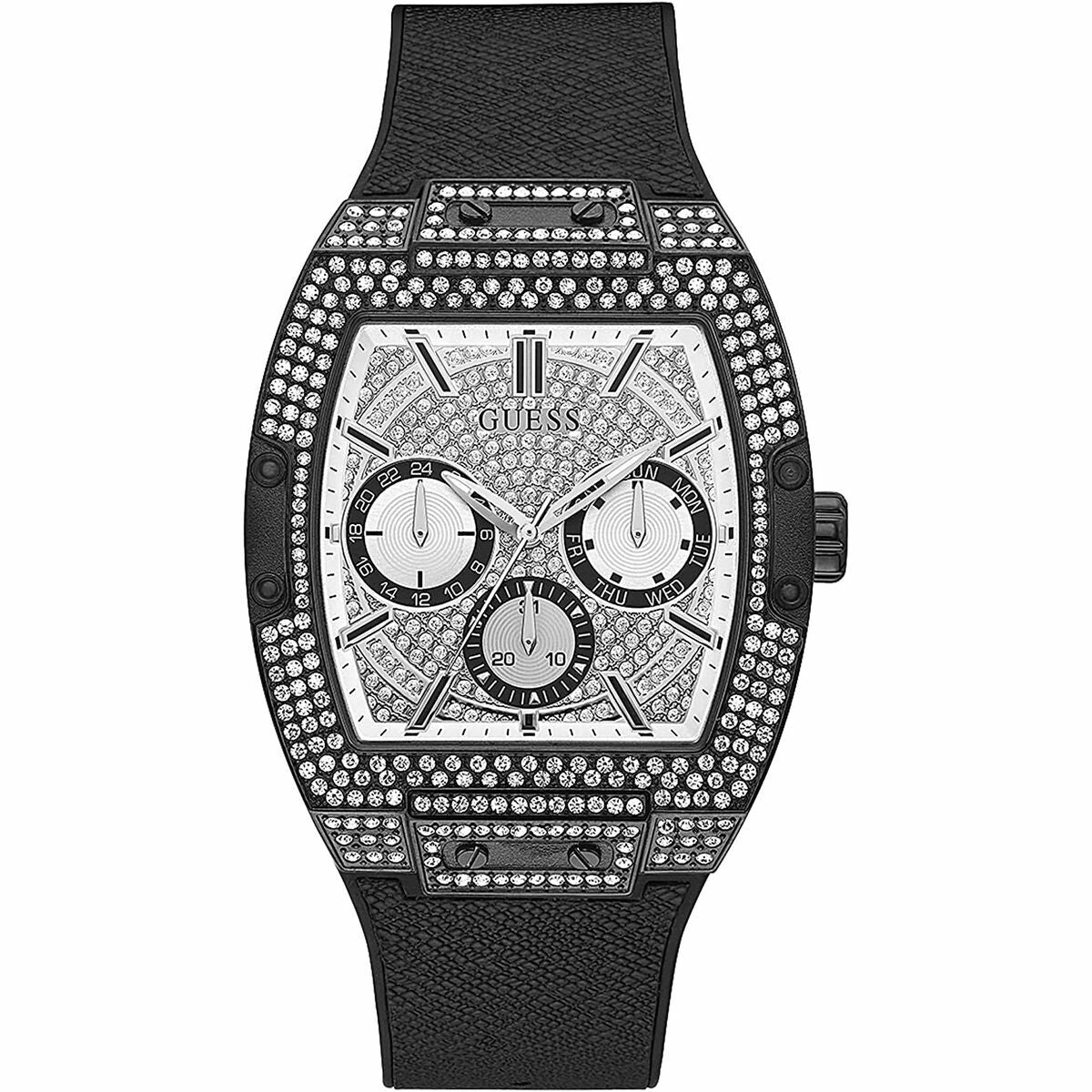 Image de Montre Homme Guess GW0048G1, disponible chez Rue des Bijoux, parfaite pour un look élégant et sophistiqué.