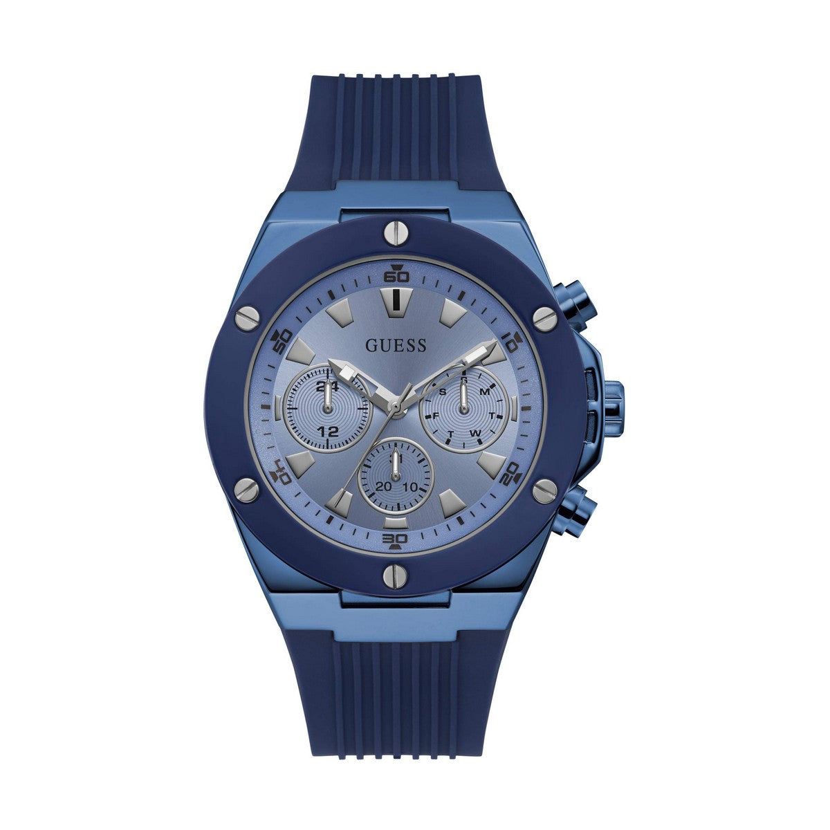 Image de Montre Unisexe Guess GW0057G3 (Ø 46 mm), disponible chez Rue des Bijoux, parfaite pour un look élégant et sophistiqué.