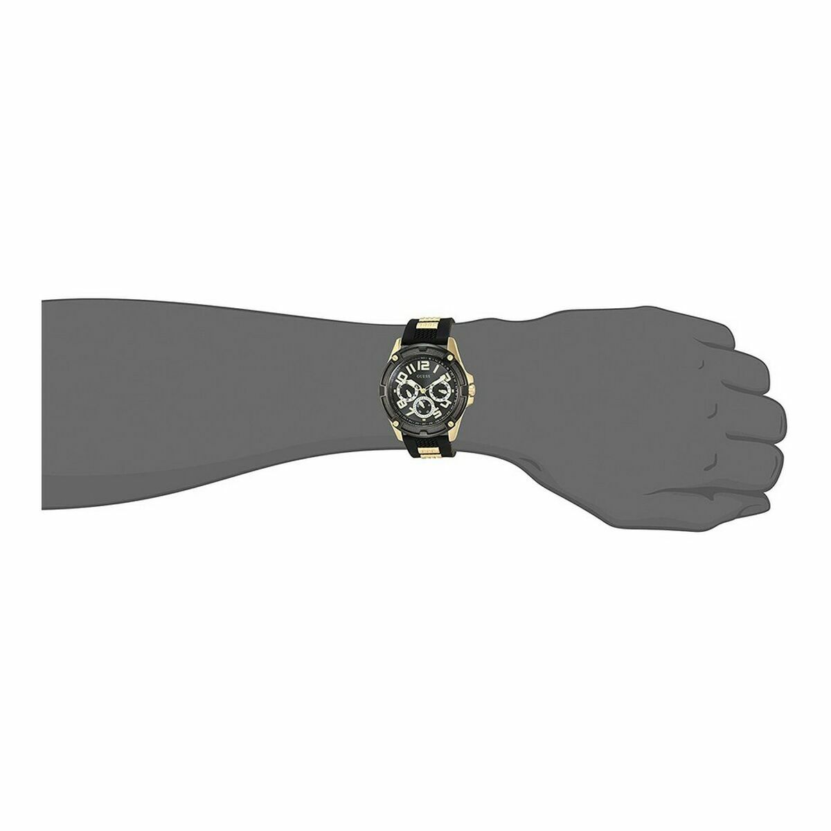 Image de Montre Homme Guess GW0051G2 Noir, disponible chez Rue des Bijoux, parfaite pour un look élégant et sophistiqué.