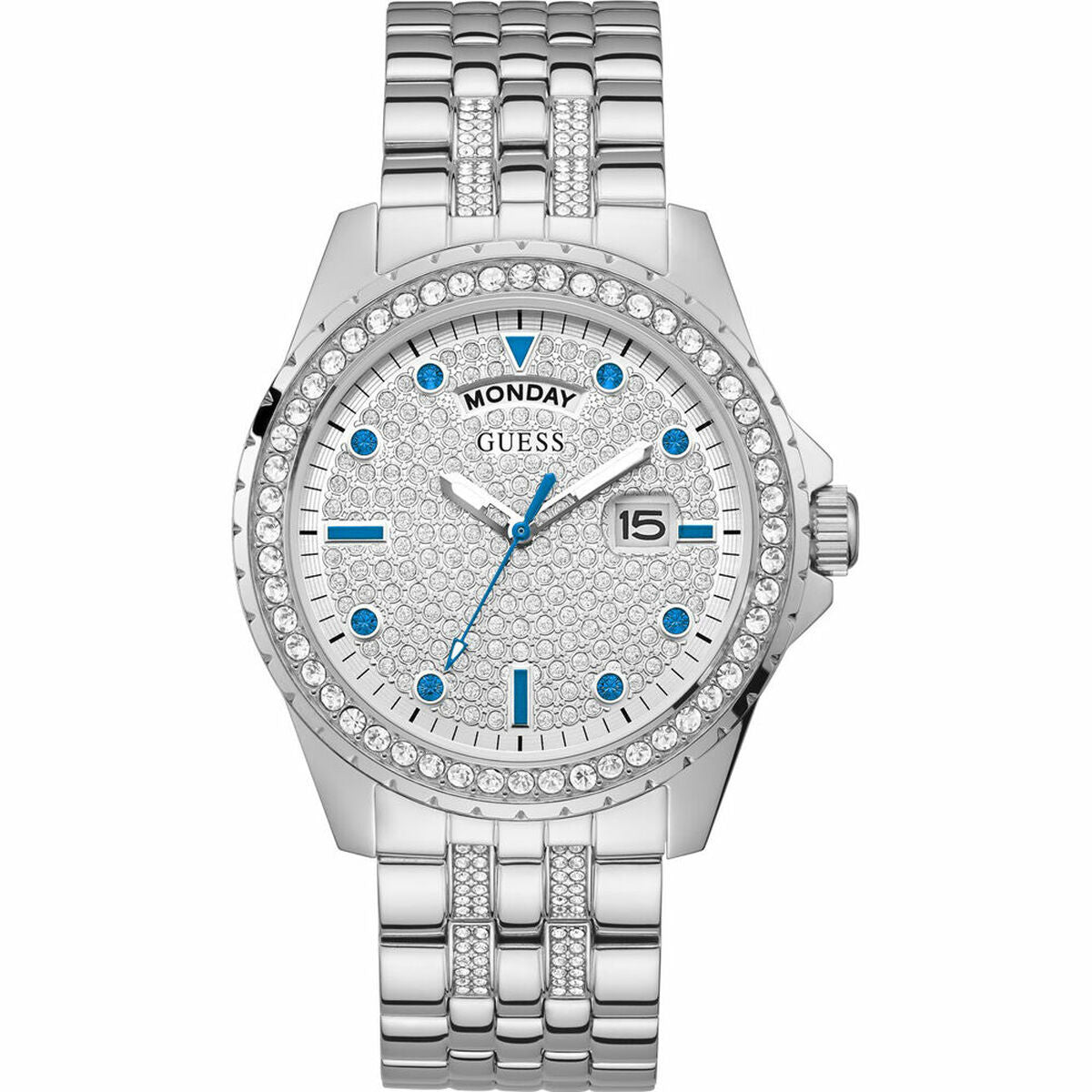 Image de Montre Femme Guess GW0218G1 (Ø 44 mm), disponible chez Rue des Bijoux, parfaite pour un look élégant et sophistiqué.