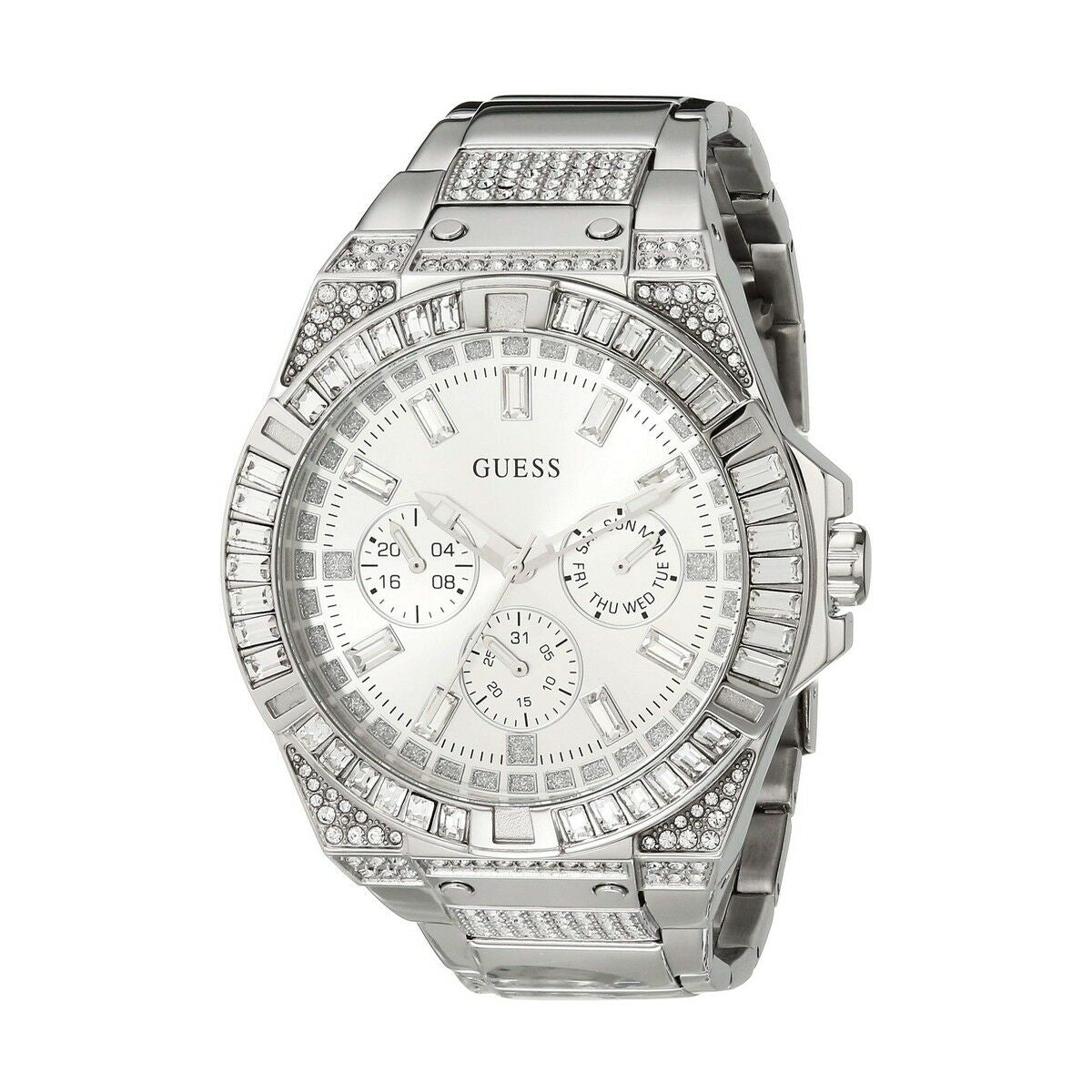 Image de Montre Homme Guess GW0209G1 Argenté, disponible chez Rue des Bijoux, parfaite pour un look élégant et sophistiqué.