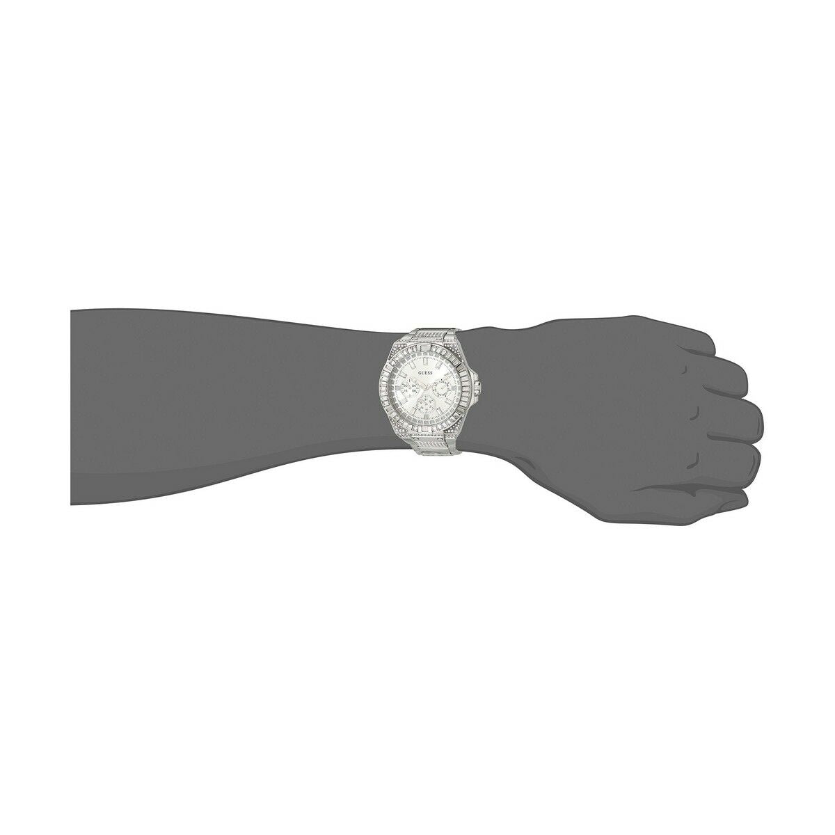 Image de Montre Homme Guess GW0209G1 Argenté, disponible chez Rue des Bijoux, parfaite pour un look élégant et sophistiqué.