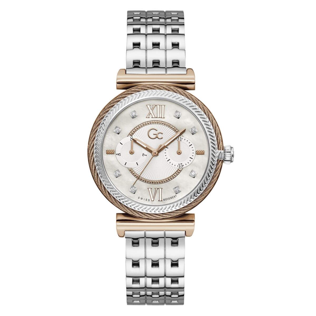 Image de Montre Femme Guess Y76001L1MF, disponible chez Rue des Bijoux, parfaite pour un look élégant et sophistiqué.