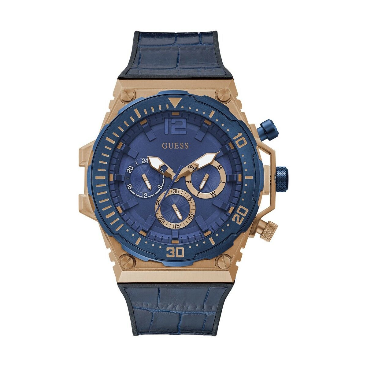 Image de Montre Homme Guess GW0326G1, disponible chez Rue des Bijoux, parfaite pour un look élégant et sophistiqué.