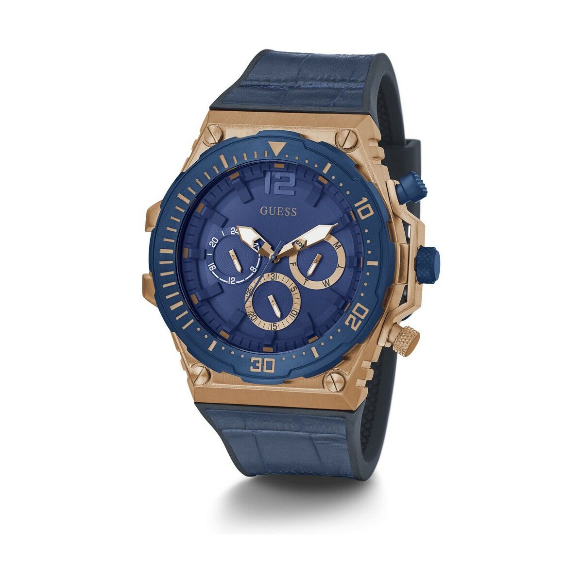 Image de Montre Homme Guess GW0326G1, disponible chez Rue des Bijoux, parfaite pour un look élégant et sophistiqué.