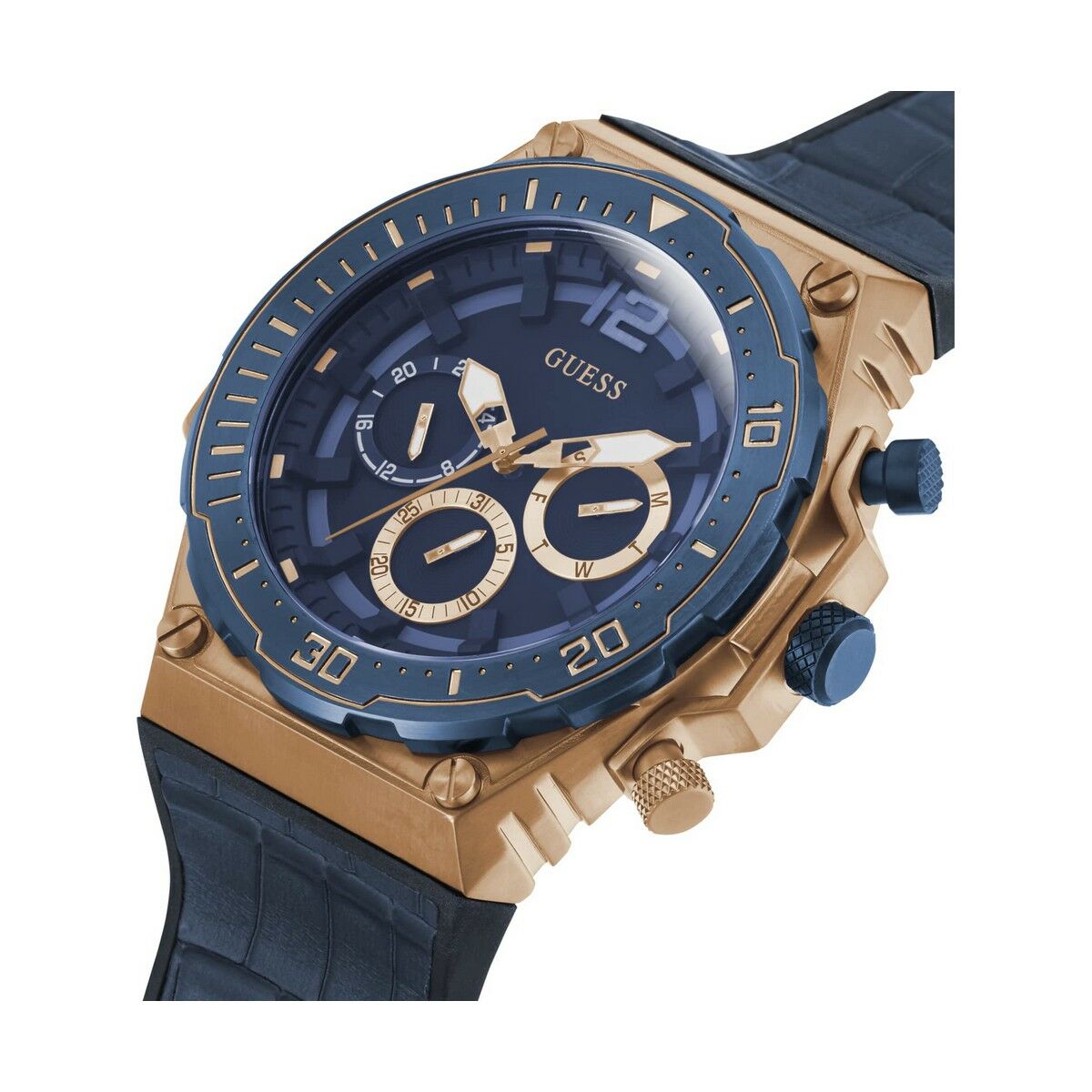 Image de Montre Homme Guess GW0326G1, disponible chez Rue des Bijoux, parfaite pour un look élégant et sophistiqué.