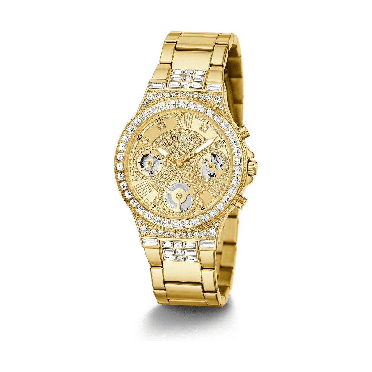 Image de Montre Femme Guess MOONLIGHT (Ø 36 mm), disponible chez Rue des Bijoux, parfaite pour un look élégant et sophistiqué.