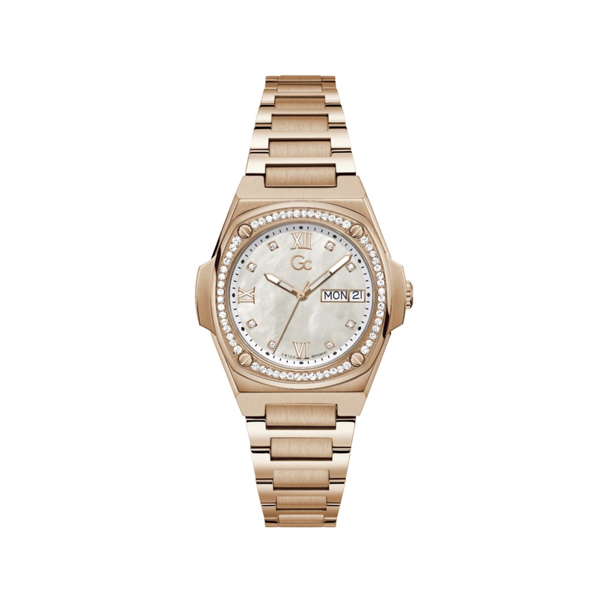 Image de Montre Femme Guess Y98002L1MF, disponible chez Rue des Bijoux, parfaite pour un look élégant et sophistiqué.