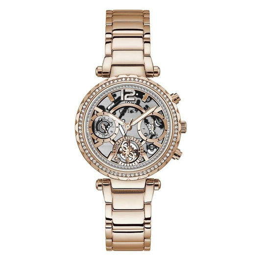 Image de Montre Femme Guess SOLSTICE (Ø 37 mm), disponible chez Rue des Bijoux, parfaite pour un look élégant et sophistiqué.