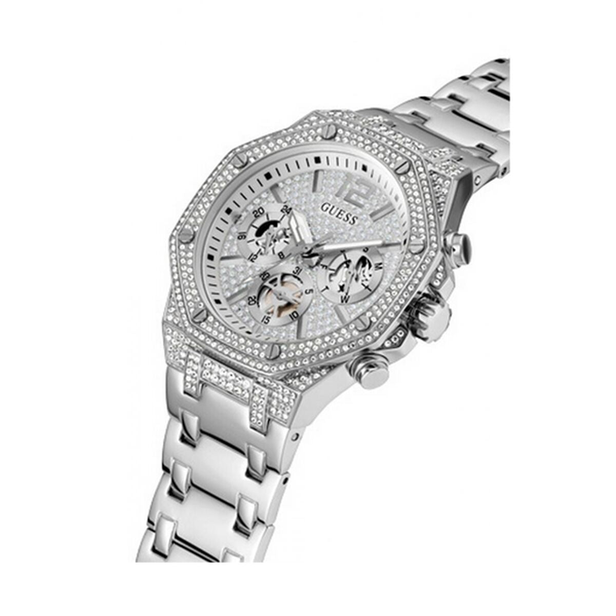 Image de Montre Homme Guess GW0419G1 Argenté, disponible chez Rue des Bijoux, parfaite pour un look élégant et sophistiqué.