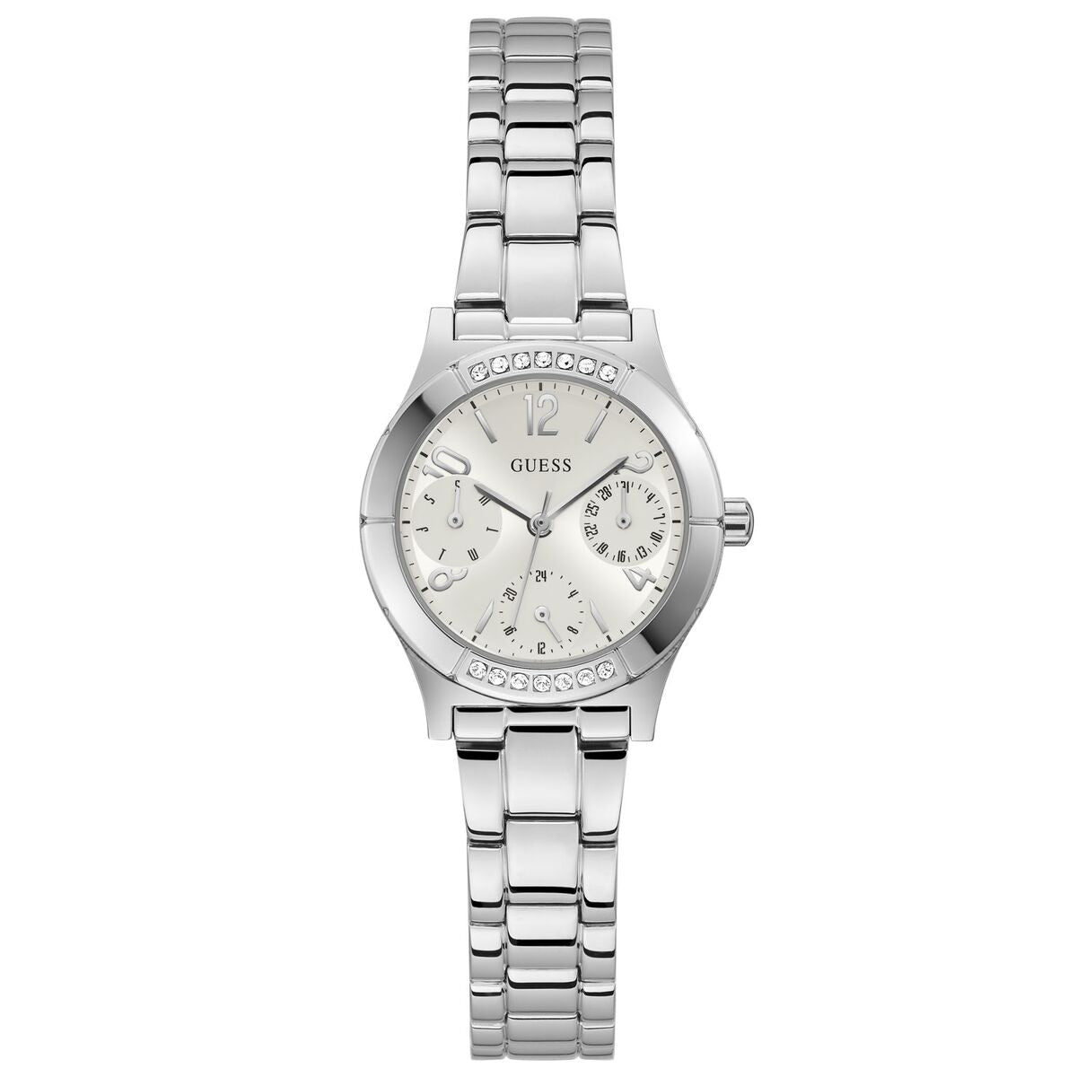 Image de Montre Femme Guess GW0413L1, disponible chez Rue des Bijoux, parfaite pour un look élégant et sophistiqué.