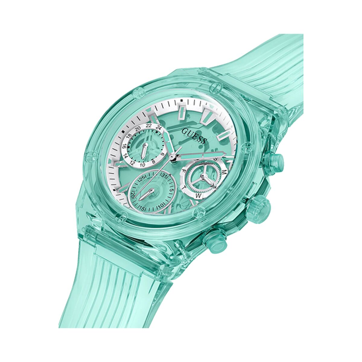 Image de Montre Femme Guess GW0438L1, disponible chez Rue des Bijoux, parfaite pour un look élégant et sophistiqué.