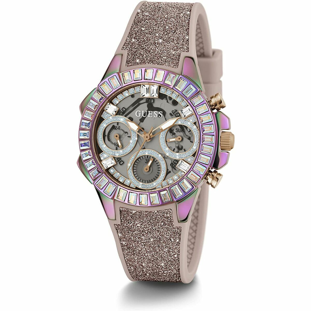 Image de Montre Femme Guess GW0313L4, disponible chez Rue des Bijoux, parfaite pour un look élégant et sophistiqué.