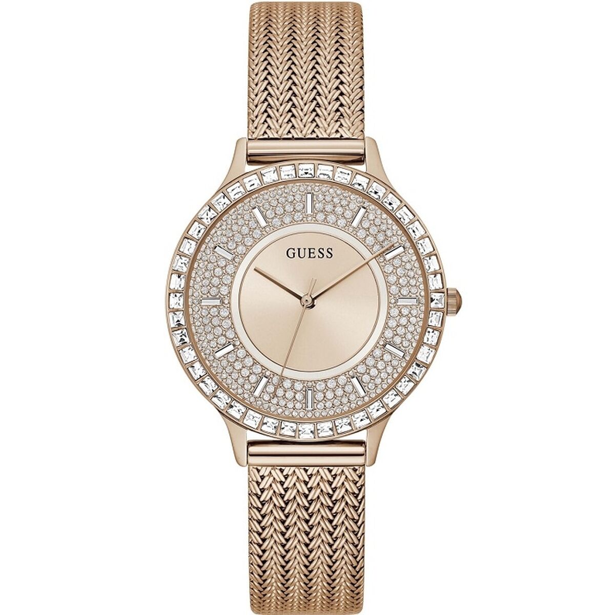 Image de Montre Femme Guess SOIREE (Ø 38 mm), disponible chez Rue des Bijoux, parfaite pour un look élégant et sophistiqué.