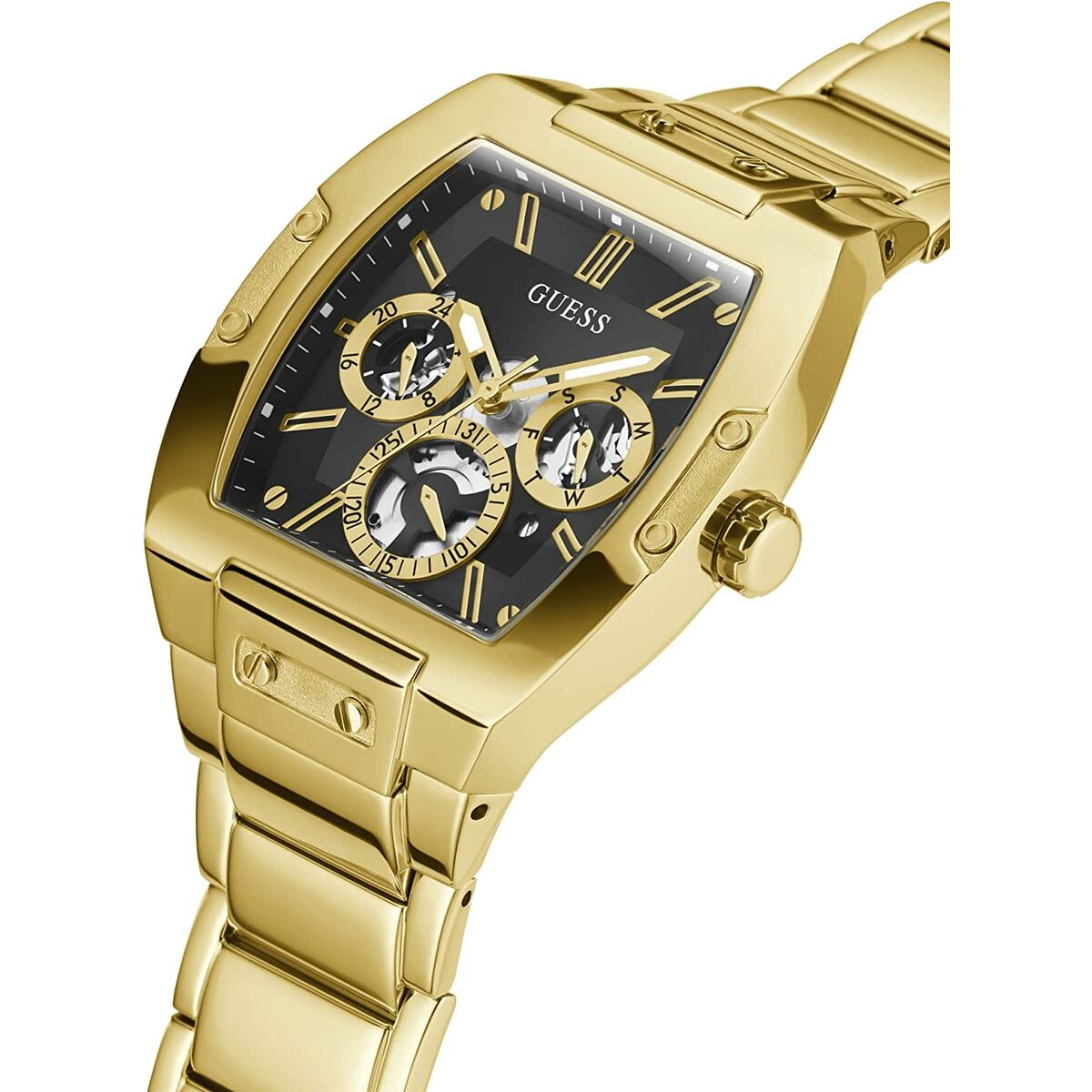 Image de Montre Homme Guess GW0456G1, disponible chez Rue des Bijoux, parfaite pour un look élégant et sophistiqué.