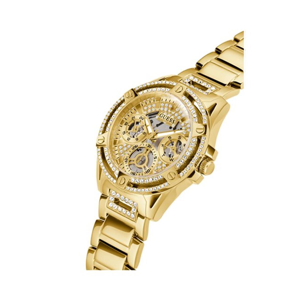 Image de Montre Femme Guess GW0464L2, disponible chez Rue des Bijoux, parfaite pour un look élégant et sophistiqué.