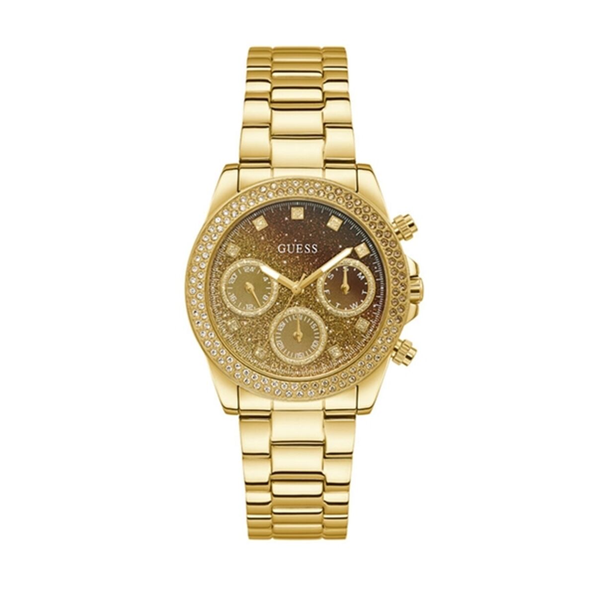 Image de Montre Femme Guess GW0483L2, disponible chez Rue des Bijoux, parfaite pour un look élégant et sophistiqué.