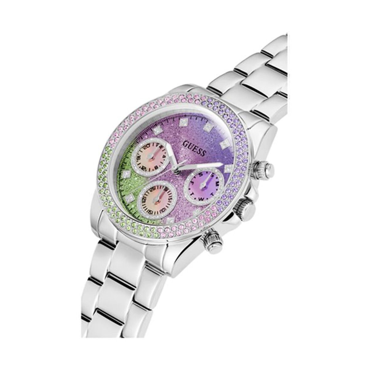 Image de Montre Femme Guess GW0483L1, disponible chez Rue des Bijoux, parfaite pour un look élégant et sophistiqué.