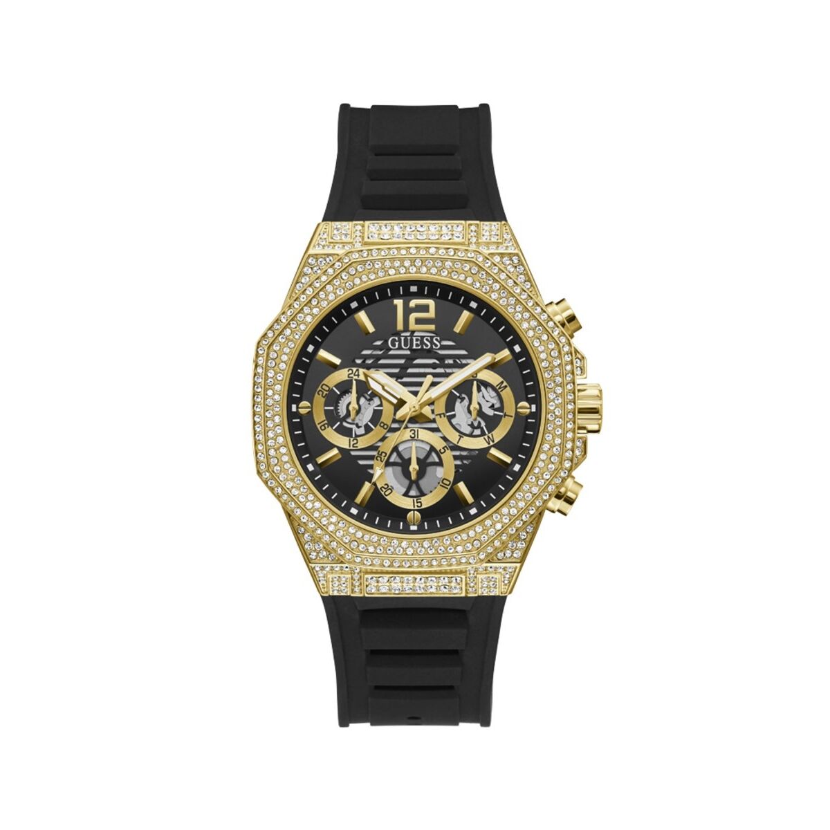 Image de Montre Homme Guess GW0518G2 Noir, disponible chez Rue des Bijoux, parfaite pour un look élégant et sophistiqué.