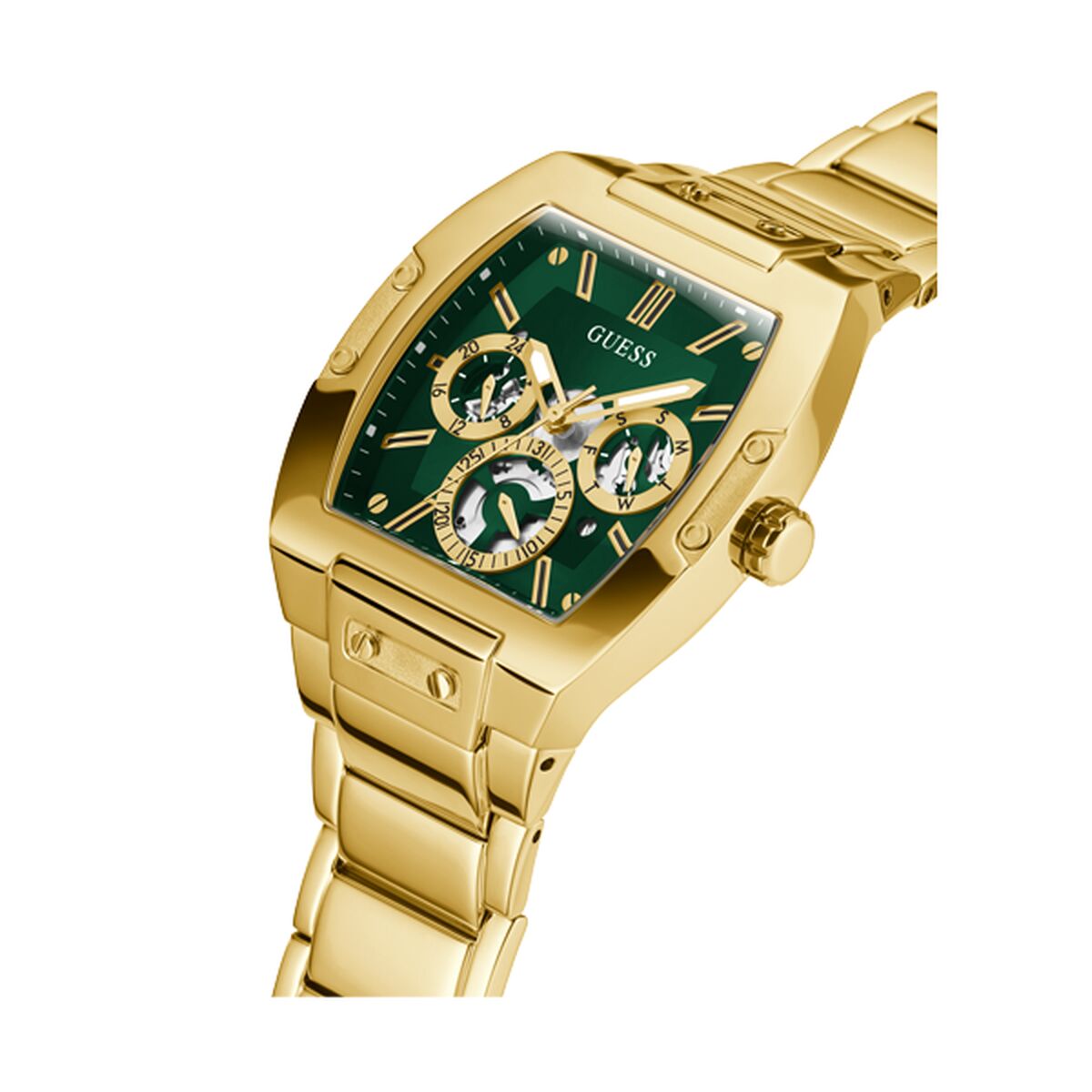 Image de Montre Femme Guess GW0456G3, disponible chez Rue des Bijoux, parfaite pour un look élégant et sophistiqué.