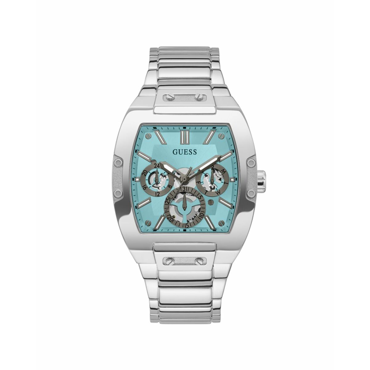 Image de Montre Homme Guess GW0456G4 Argenté, disponible chez Rue des Bijoux, parfaite pour un look élégant et sophistiqué.