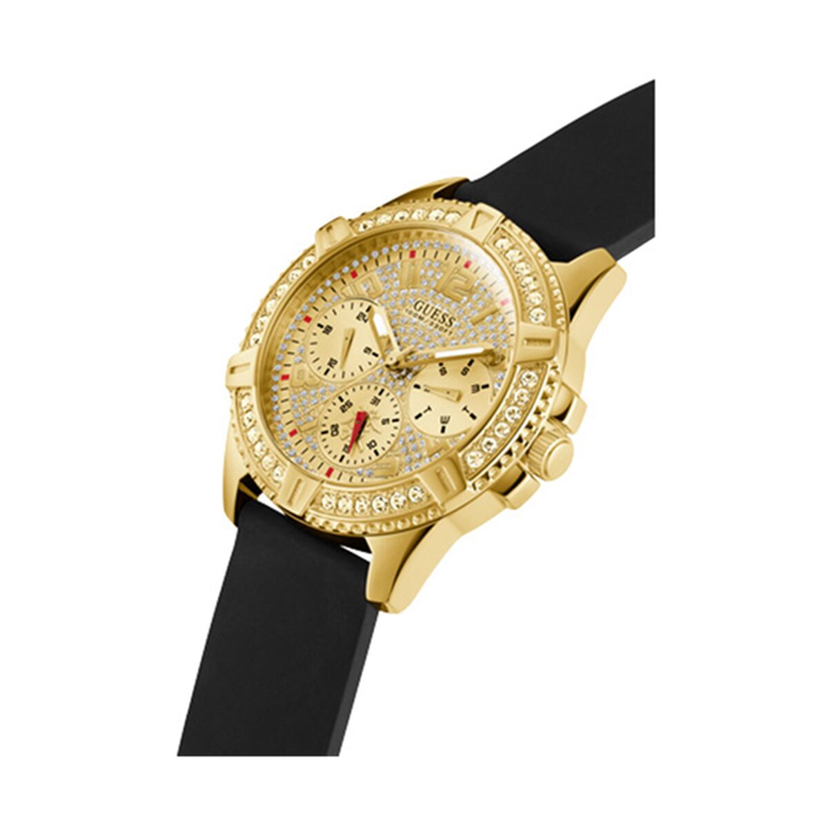 Image de Montre Homme Guess GW0379G2 Noir, disponible chez Rue des Bijoux, parfaite pour un look élégant et sophistiqué.