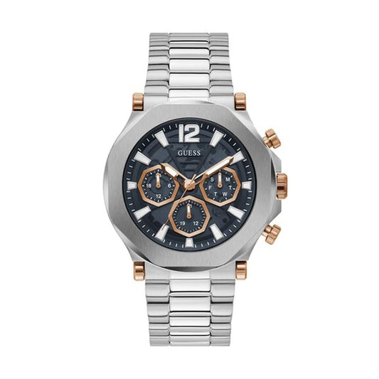 Image de Montre Homme Guess GW0539G1 Gris Argenté, disponible chez Rue des Bijoux, parfaite pour un look élégant et sophistiqué.