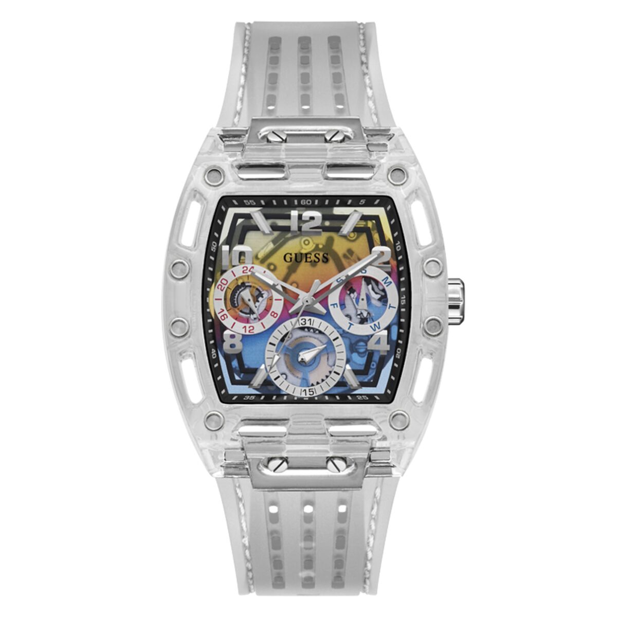 Image de Montre Homme Guess GW0499G3, disponible chez Rue des Bijoux, parfaite pour un look élégant et sophistiqué.