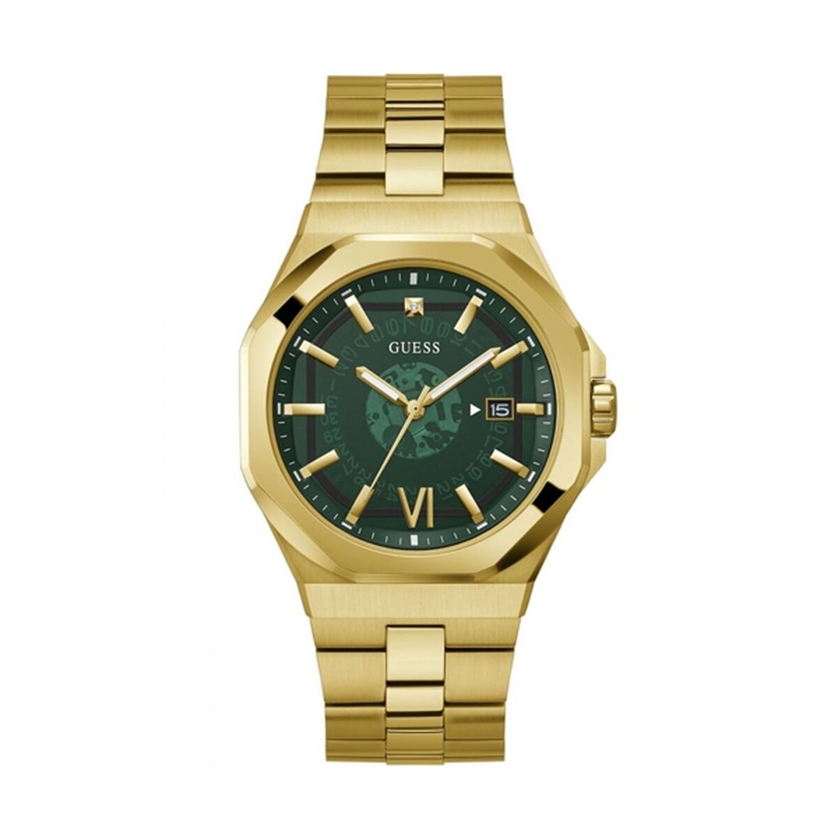 Image de Montre Homme Guess GW0573G2 Vert, disponible chez Rue des Bijoux, parfaite pour un look élégant et sophistiqué.