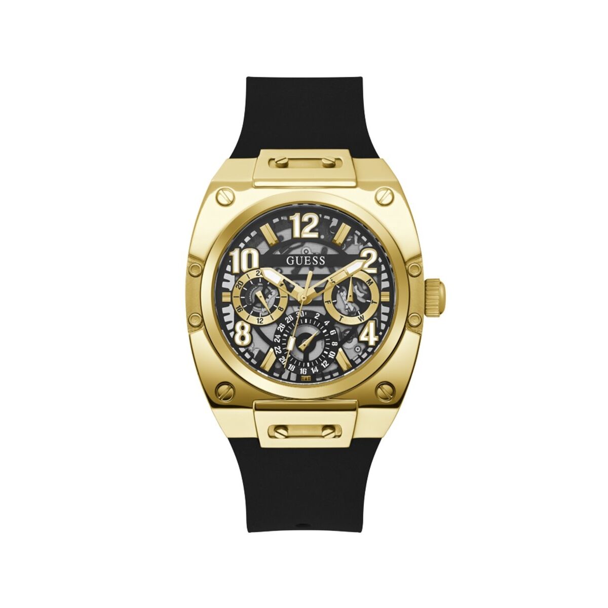 Image de Montre Homme Guess GW0569G2 Noir, disponible chez Rue des Bijoux, parfaite pour un look élégant et sophistiqué.