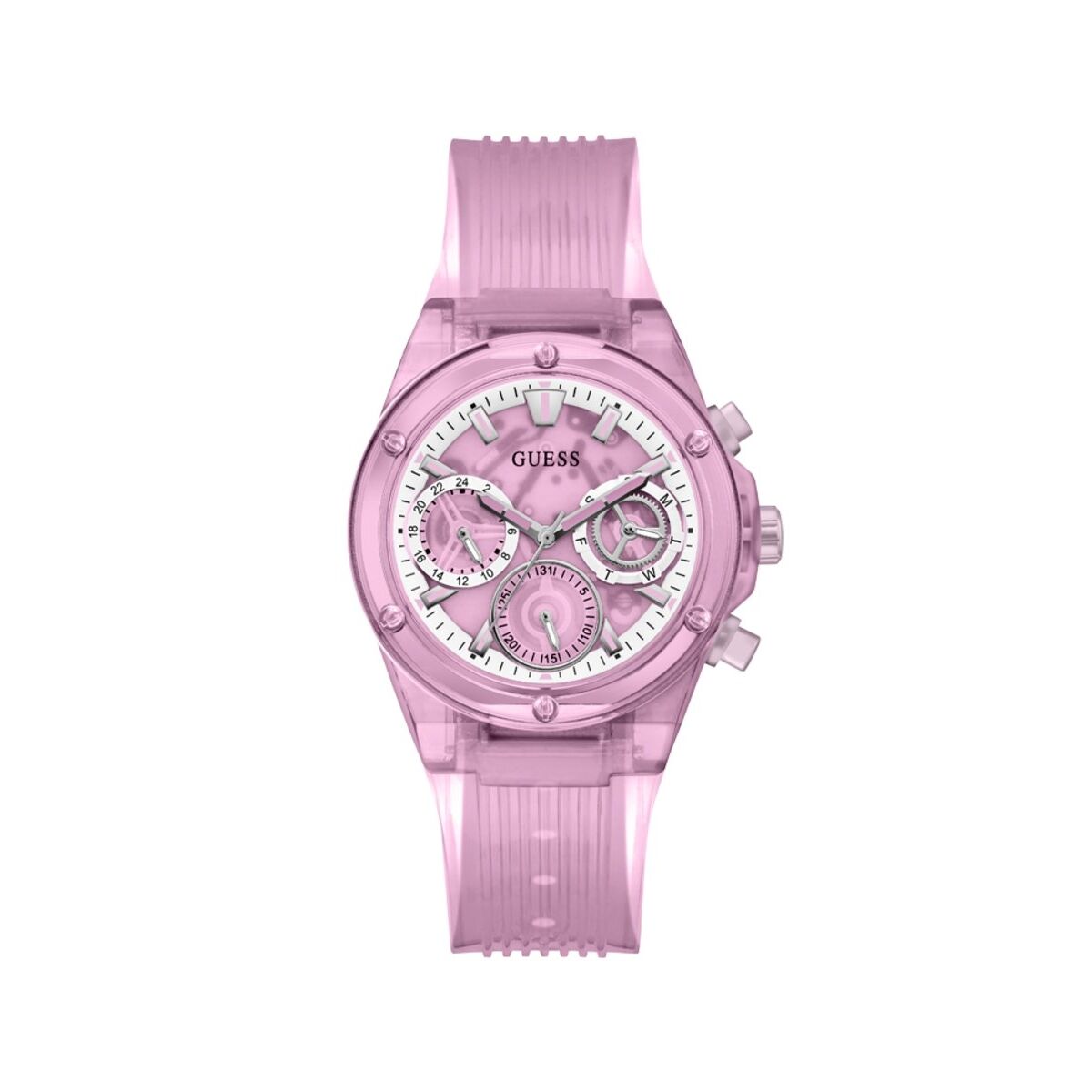 Image de Montre Femme Guess GW0438L2, disponible chez Rue des Bijoux, parfaite pour un look élégant et sophistiqué.