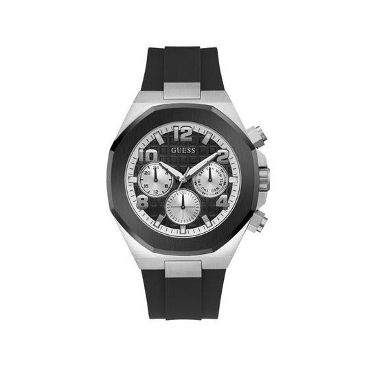 Image de Montre Homme Guess GW0583G1 Noir, disponible chez Rue des Bijoux, parfaite pour un look élégant et sophistiqué.