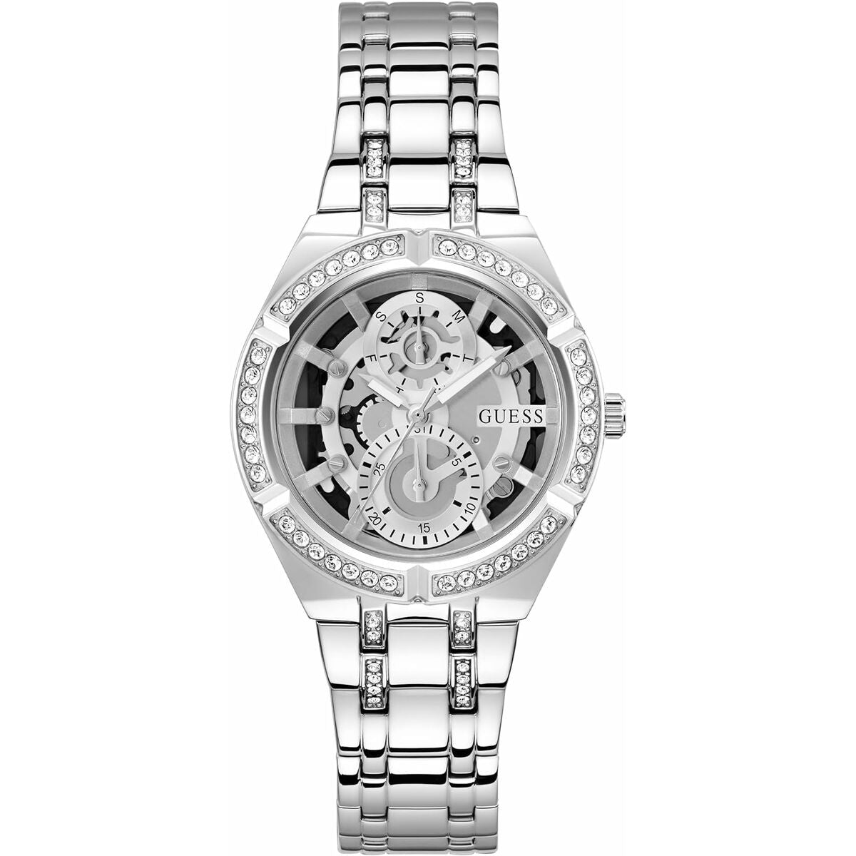 Image de Montre Femme Guess GW0604L1, disponible chez Rue des Bijoux, parfaite pour un look élégant et sophistiqué.